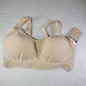 Truekind Chai Daily Comfort Supportive Wirefree Shaper Bra #10022 Size XL